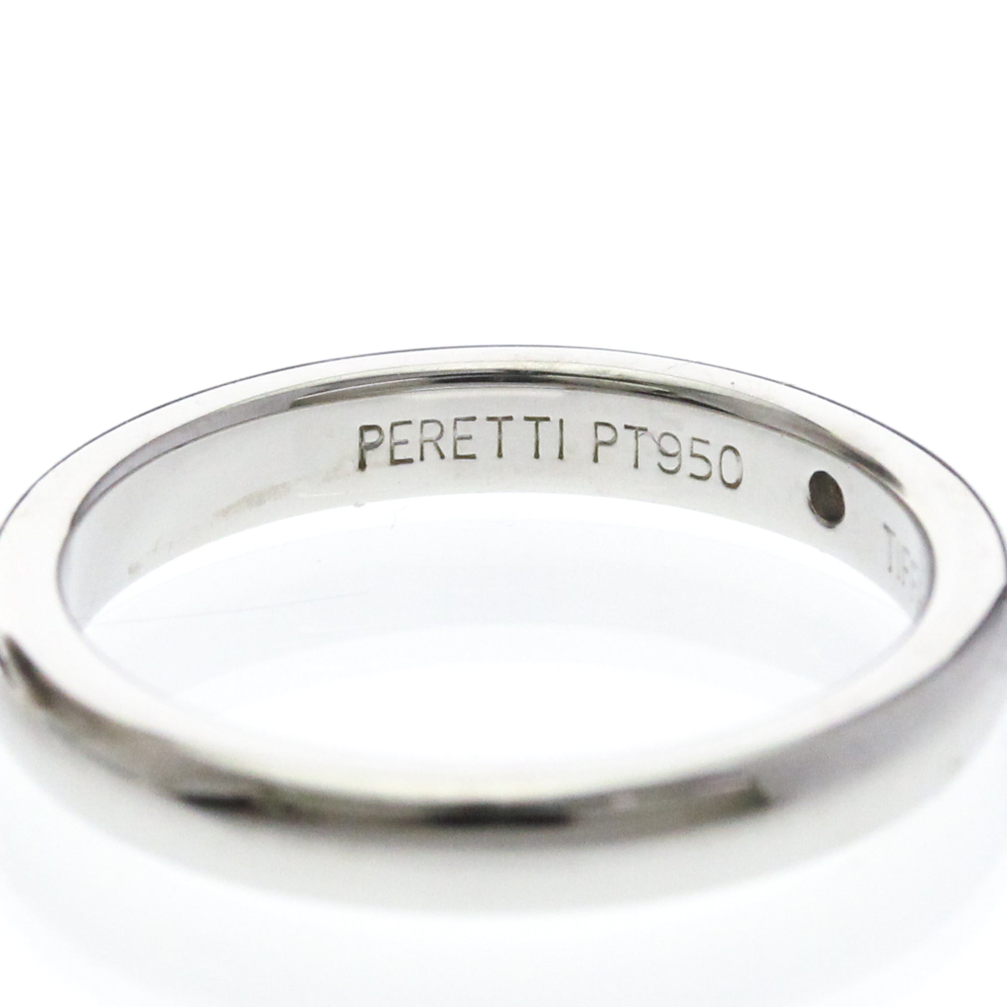 Tiffany & Co. Elsa Peretti 1 Diamond Stacking Band 950 Platinum With Diamond Silver Platinum Ring Jewelry (Pre-Owned)