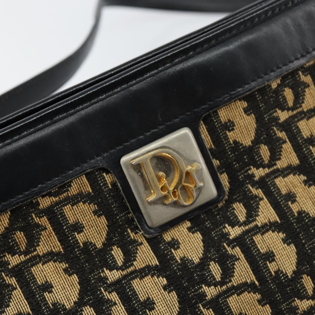 Christian Dior Vintage Trotter Canvas Navy Canvas Shoulder Bag Bag (Pre-Owned)