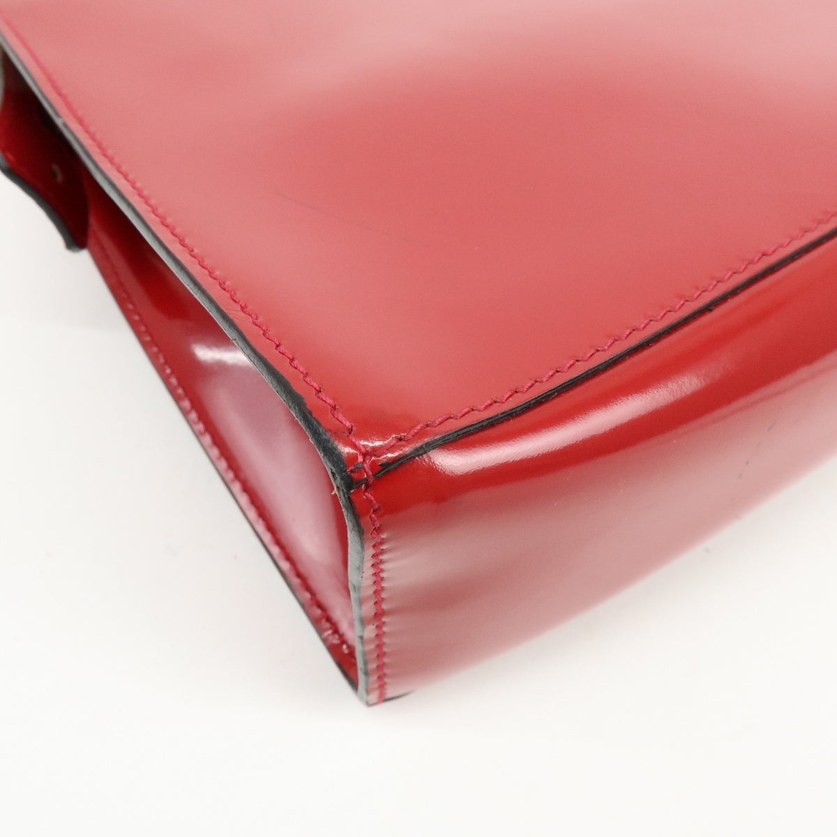 Salvatore Ferragamo Shoulder Bag Patent Leather Red Patent_Leather Shoulder Bag Bag (Pre-Owned)