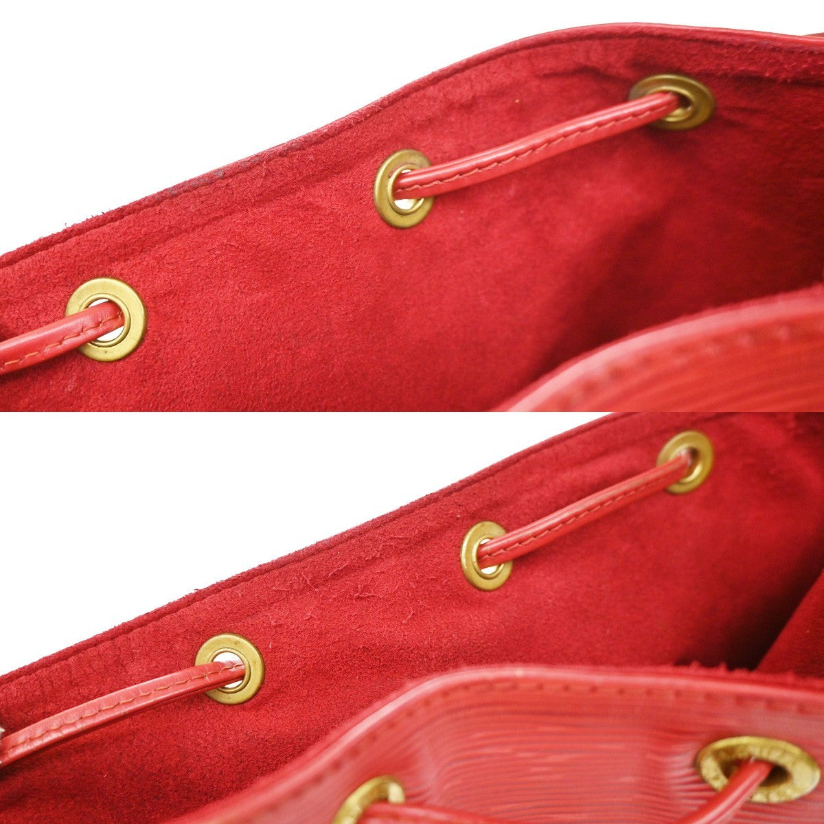 Louis Vuitton Petit Noe Epi Leather Red Leather Handbag (Pre-Owned)