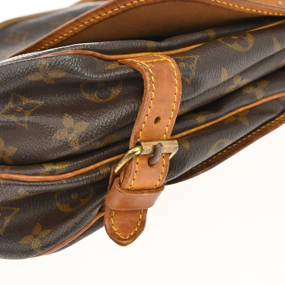 Louis Vuitton Saumur Monogram Brown Canvas Shoulder Bag Bag (Pre-Owned)
