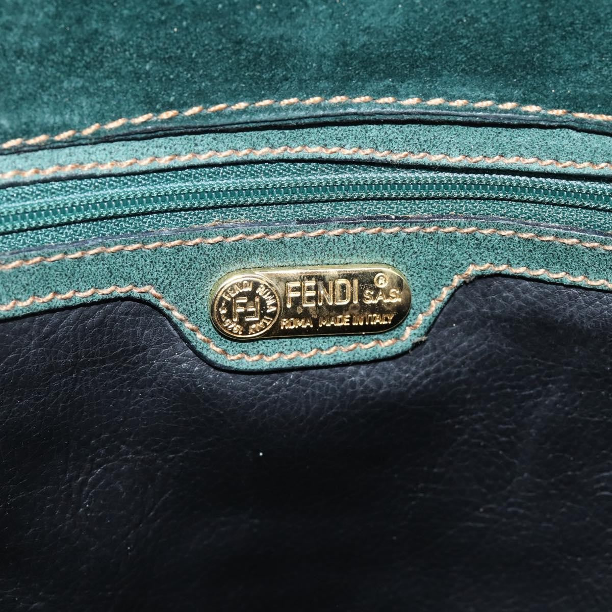 Fendi Handbag Suede Green Suede Handbag (Pre-Owned)