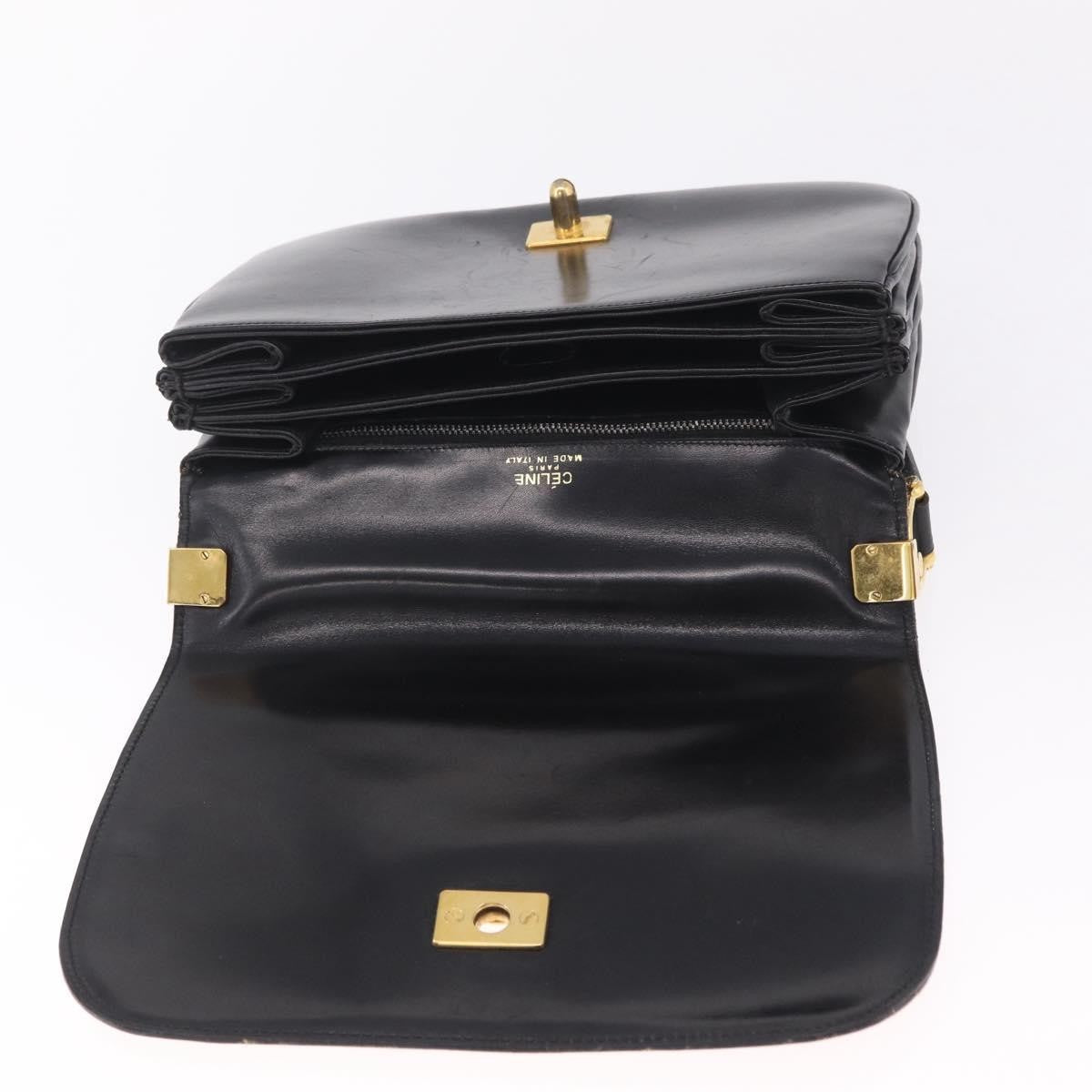 Celine Handbag Leather Black Leather Handbag (Pre-Owned)