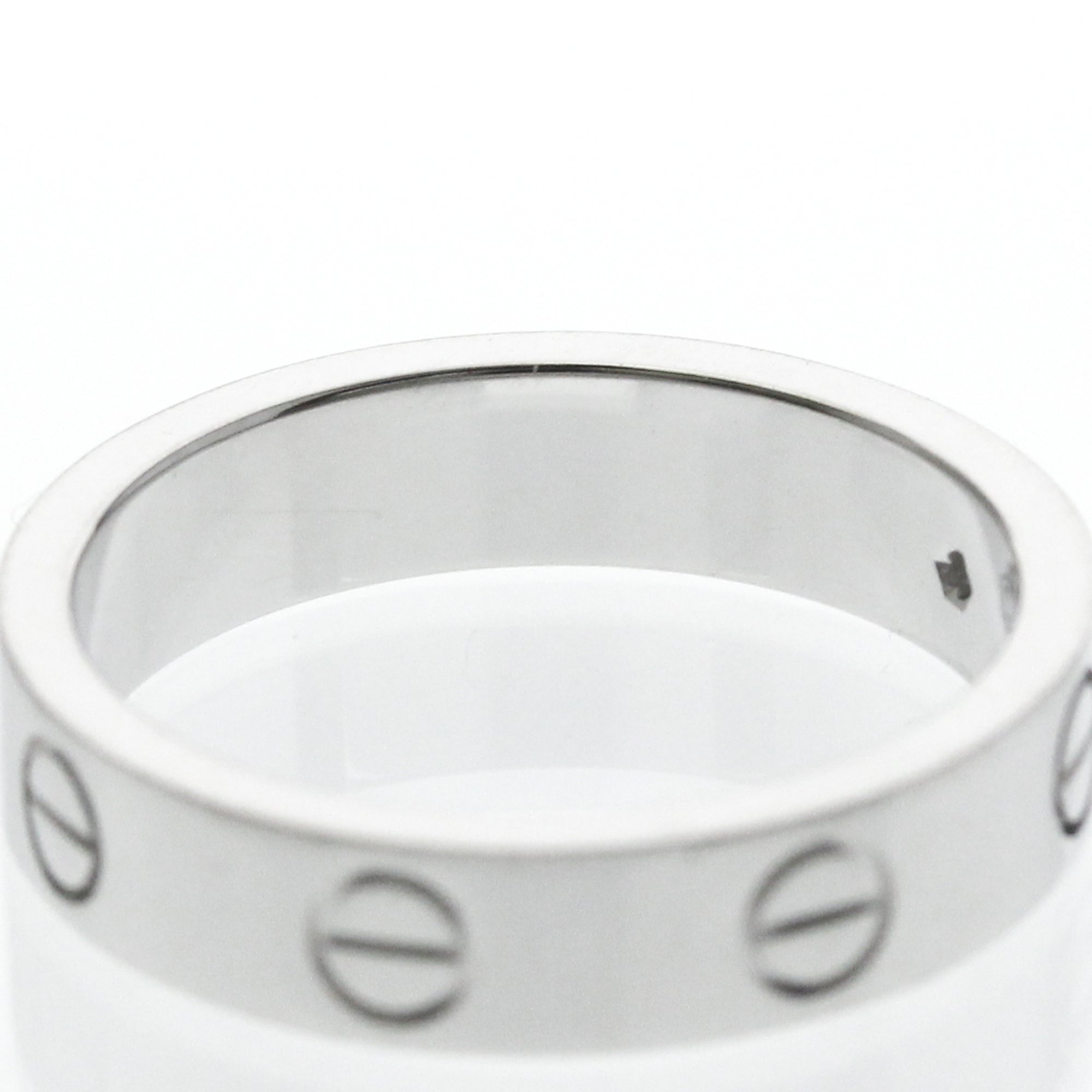 Cartier Love Wedding Band 1 Diamond 18K White Gold With Diamond Silver White_Gold Ring Jewelry (Pre-Owned)