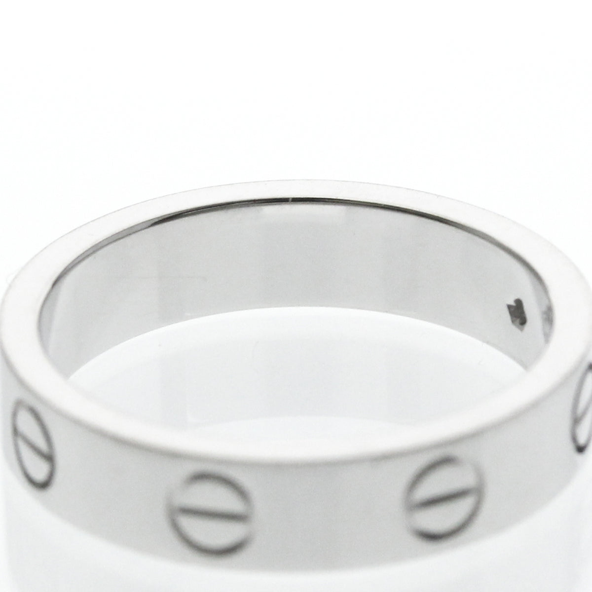Cartier Love Wedding Band 1 Diamond 18K White Gold With Diamond Silver White_Gold Ring Jewelry (Pre-Owned)
