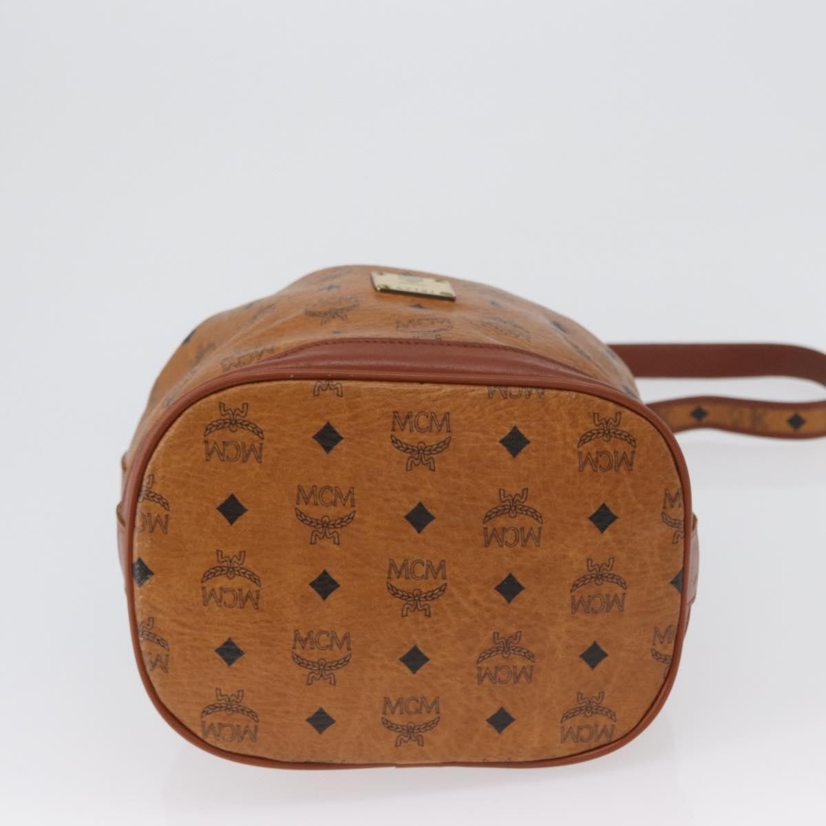 MCM Visetos Canvas Brown Canvas Shoulder Bag Bag (Pre-Owned)
