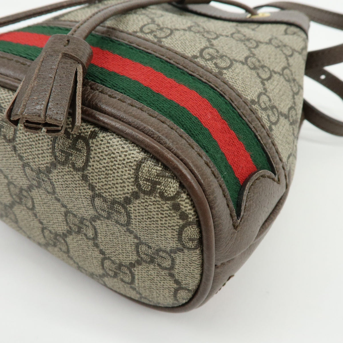 Gucci Ophidia Bucket Gg Coated Canvas Beige Canvas Handbag (Pre-Owned)