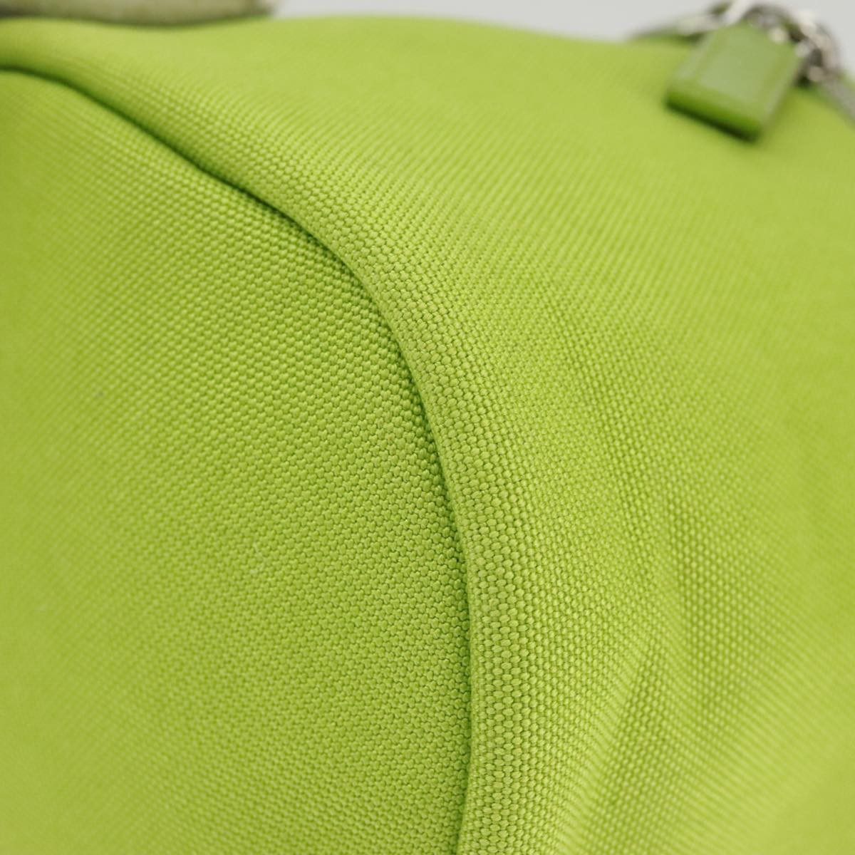 Prada Zipped Triangle Canvas Green Canvas Crossbody Bag Bag (Pre-Owned)