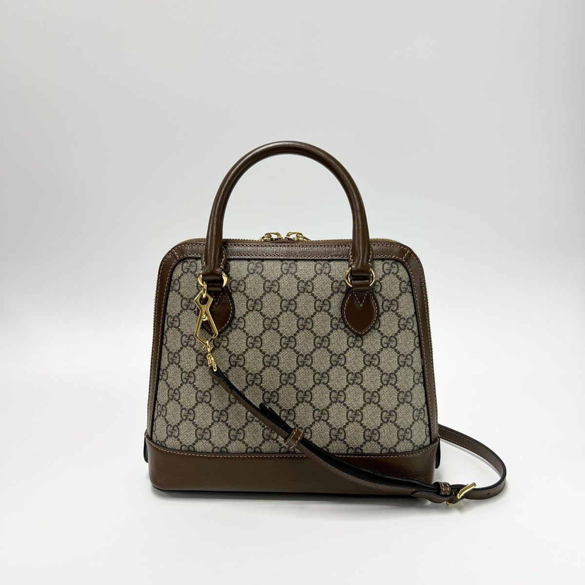Gucci Horsebit 1955 Gg Coated Canvas With Leather Brown Other Shoulder Bag Bag (Pre-Owned)