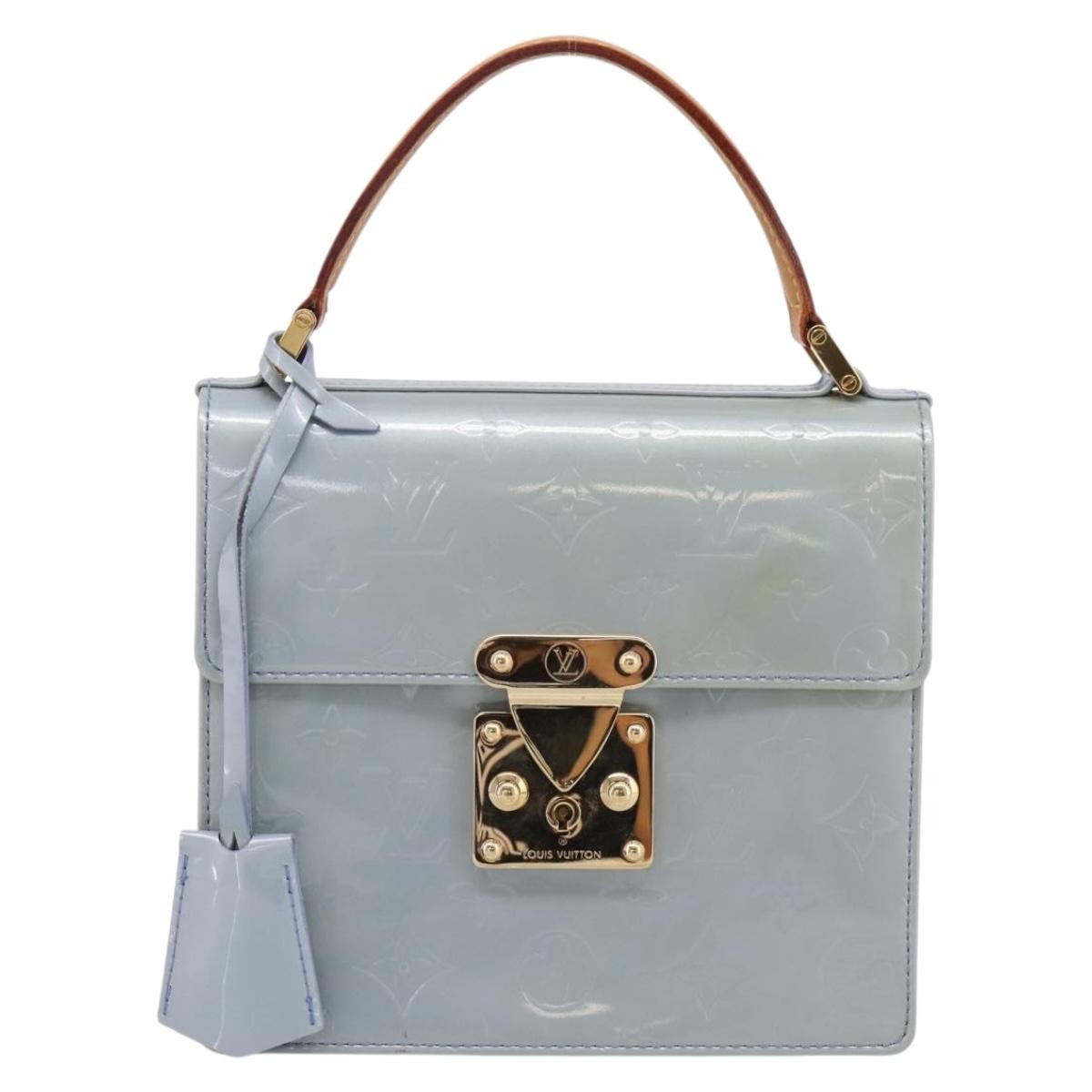Louis Vuitton Spring Street Nm Patent Leather Blue Patent_Leather Handbag (Pre-Owned)