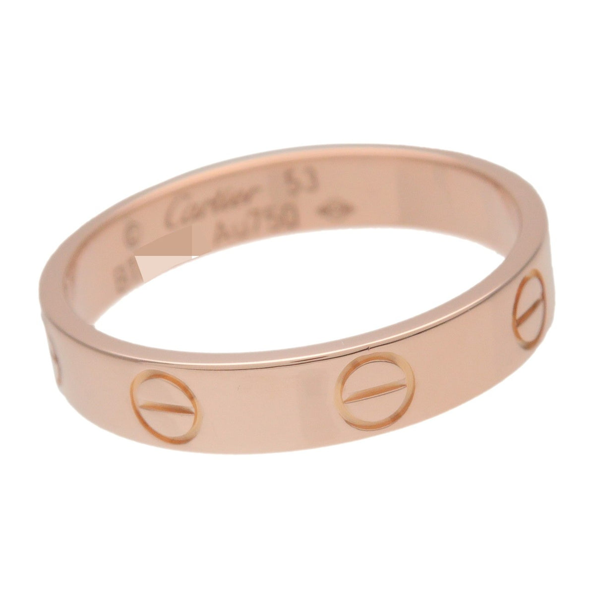 Cartier Love Band 18K Rose Gold Pink Rose_Gold Ring Jewelry (Pre-Owned)