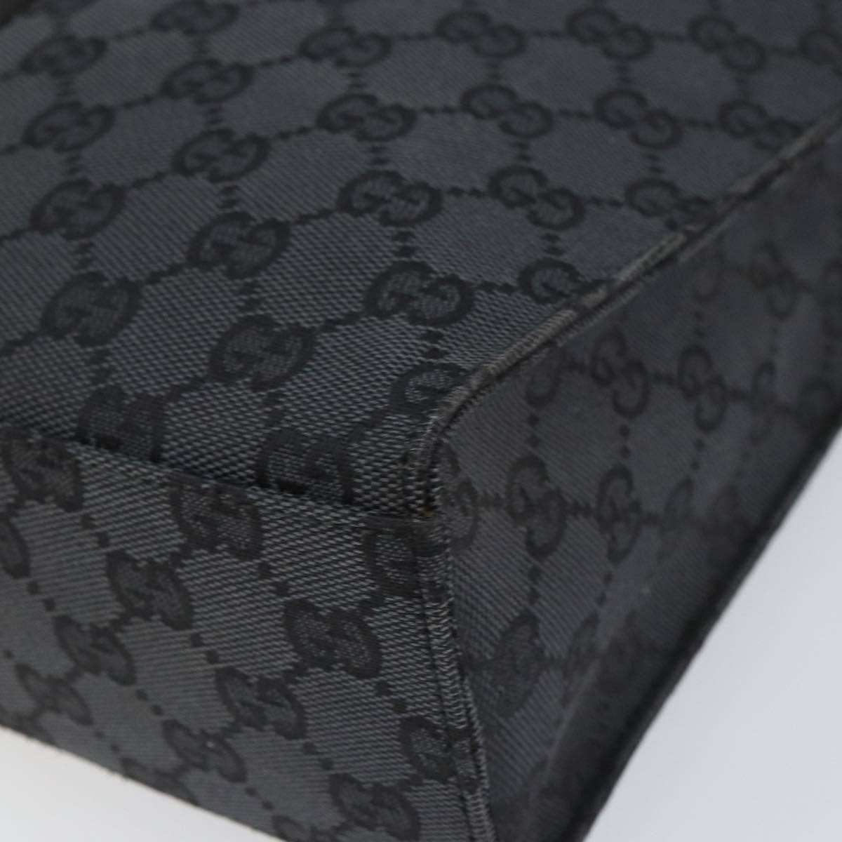 Gucci Jackie Gg Canvas Black Canvas Tote Bag Bag (Pre-Owned)