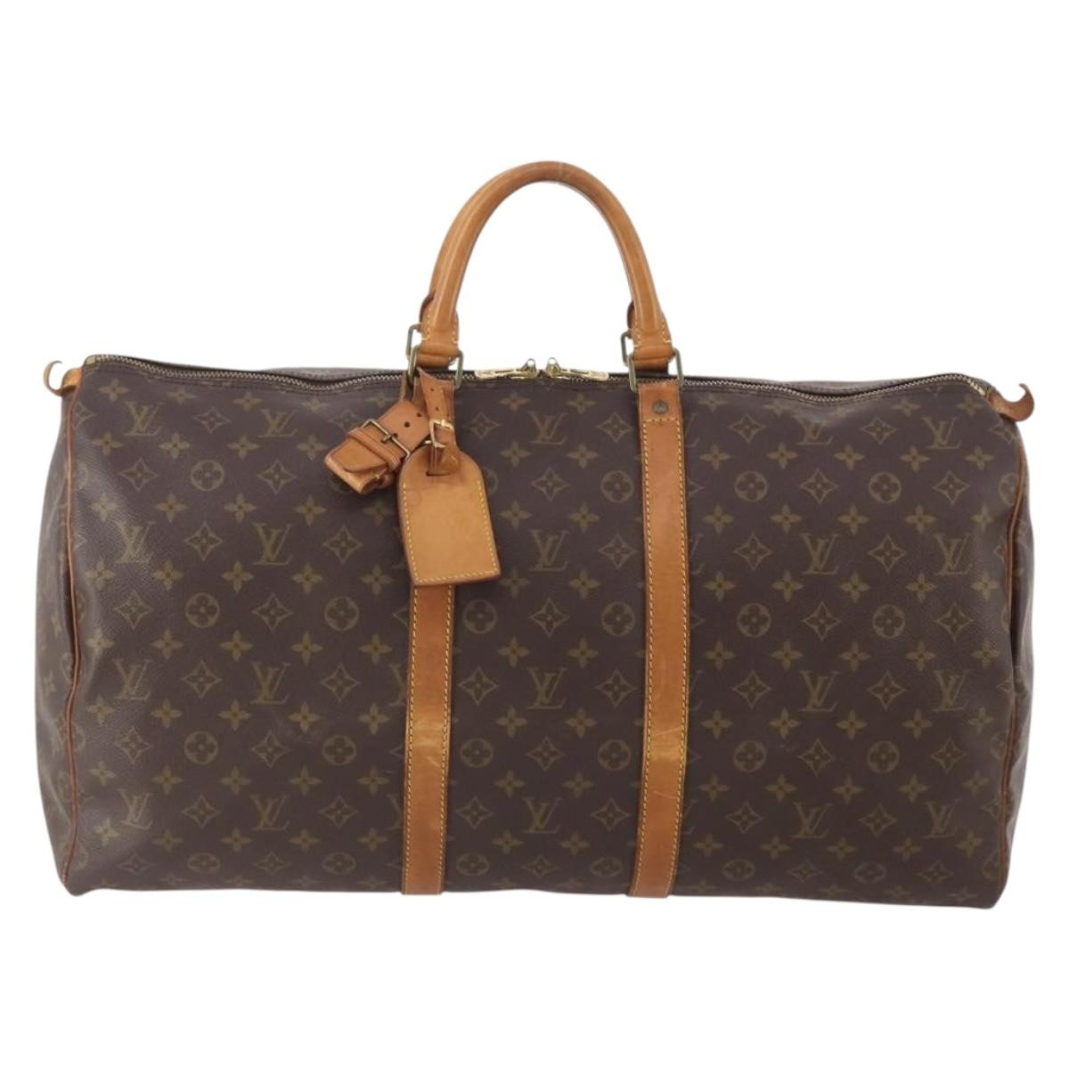 Louis Vuitton Keepall Bag Monogram Canvas Brown Canvas Travel Bag Bag (Pre-Owned)