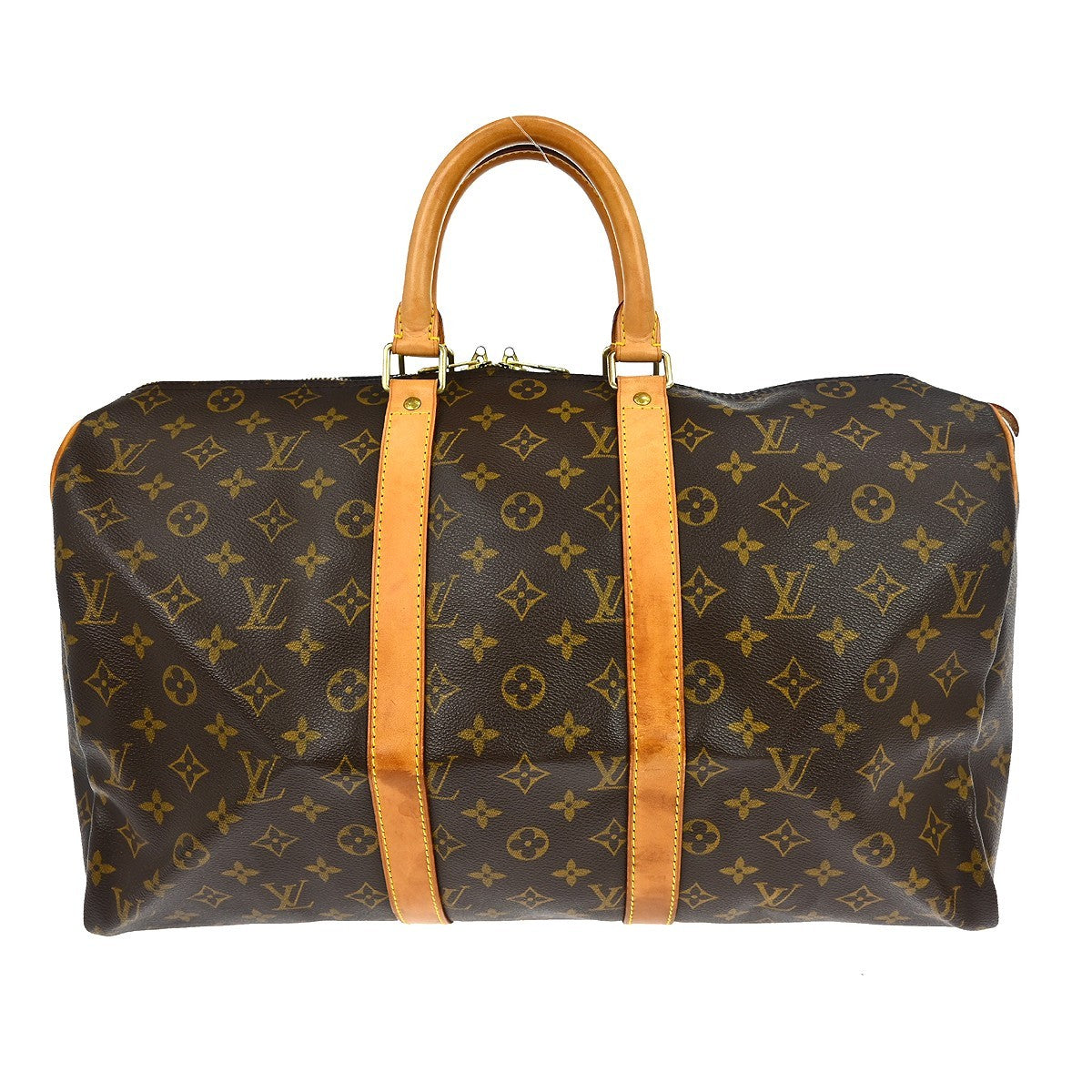 Louis Vuitton Keepall Monogram Brown Canvas Travel Bag Bag (Pre-Owned)