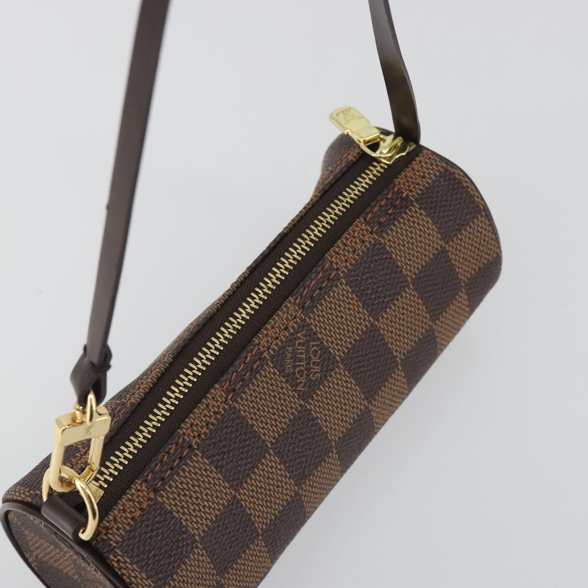 Louis Vuitton Papillon Pochette Damier Brown Canvas Clutche & Pouche Bag (Pre-Owned)