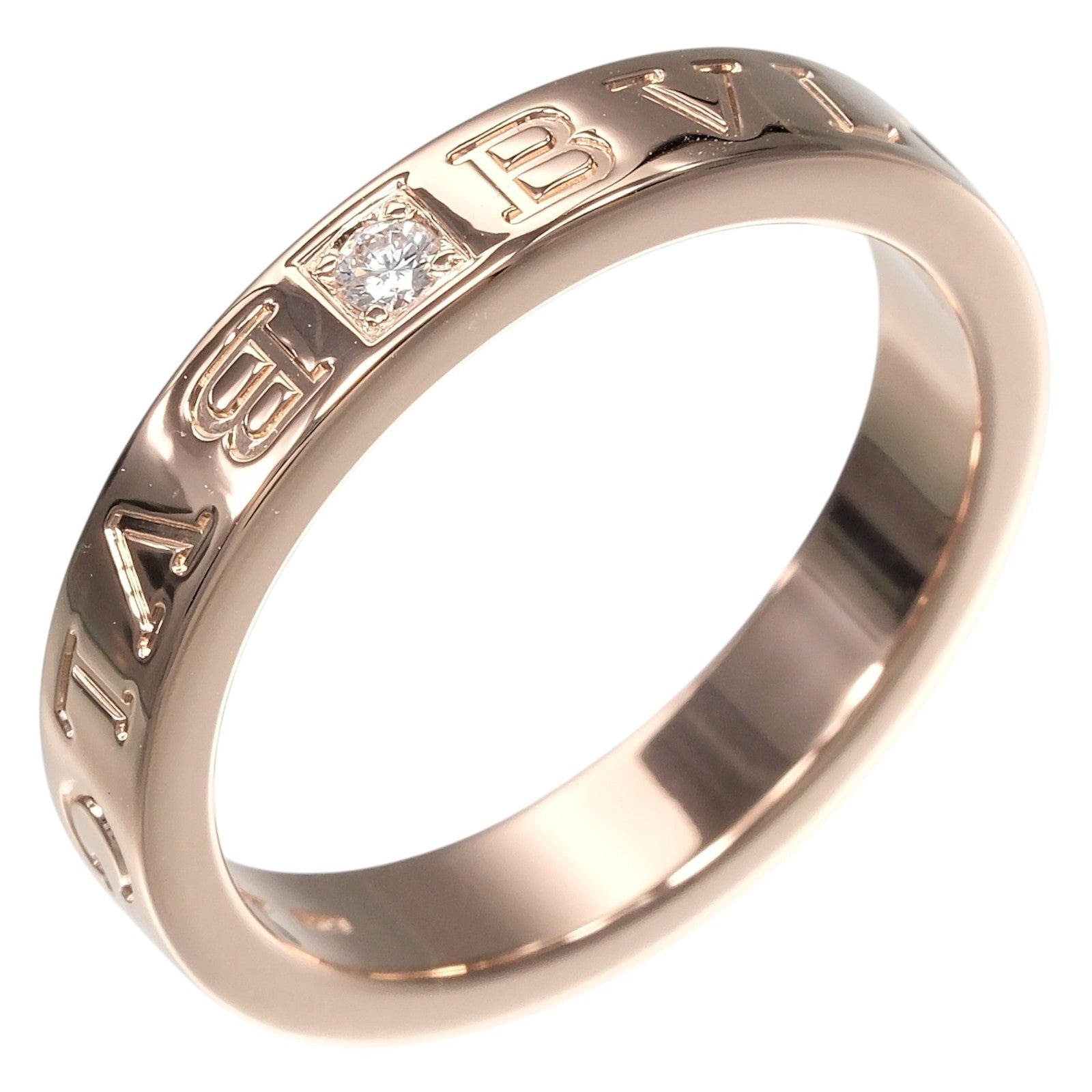Bvlgari B.Zero1 Essential Logo Band 18K Rose Gold Gold Pink_Gold Ring Jewelry (Pre-Owned)
