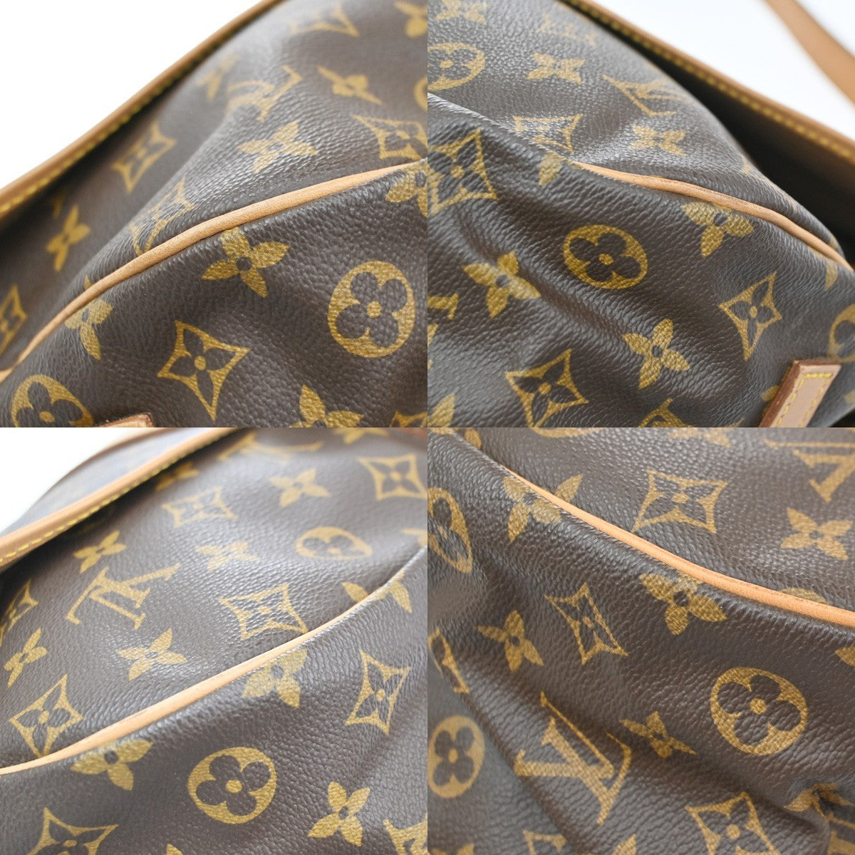 Louis Vuitton Saumur Monogram Canvas Brown Canvas Shoulder Bag Bag (Pre-Owned)