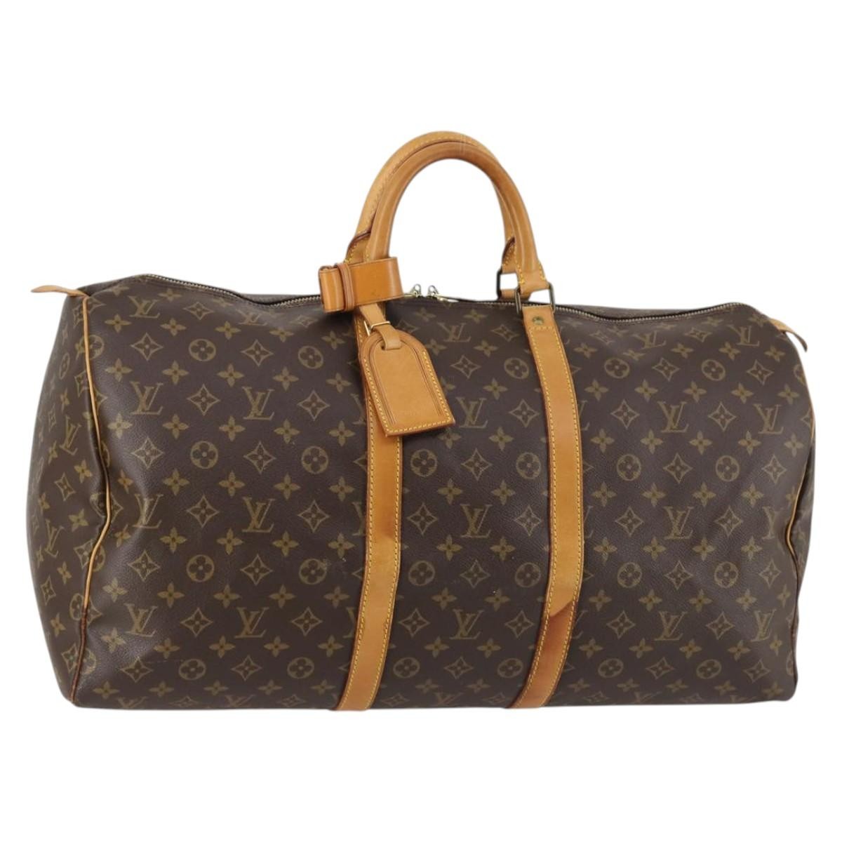 Louis Vuitton Keepall Monogram Canvas Brown Canvas Travel Bag Bag (Pre-Owned)
