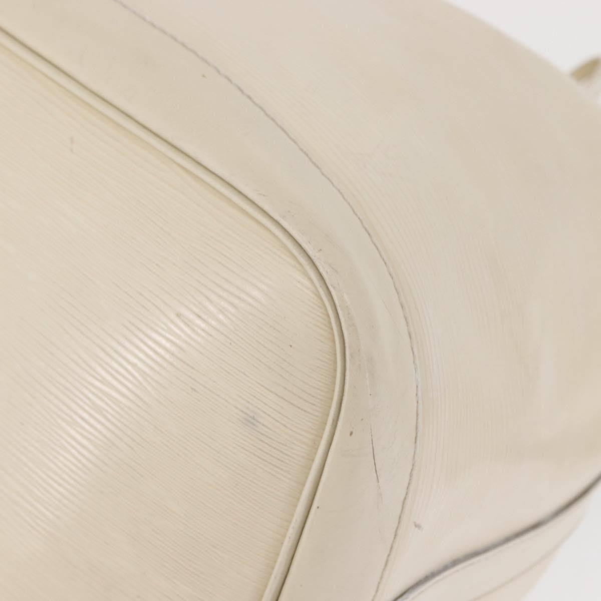 Louis Vuitton Petit Noe Epi Leather White Leather Shoulder Bag Bag (Pre-Owned)