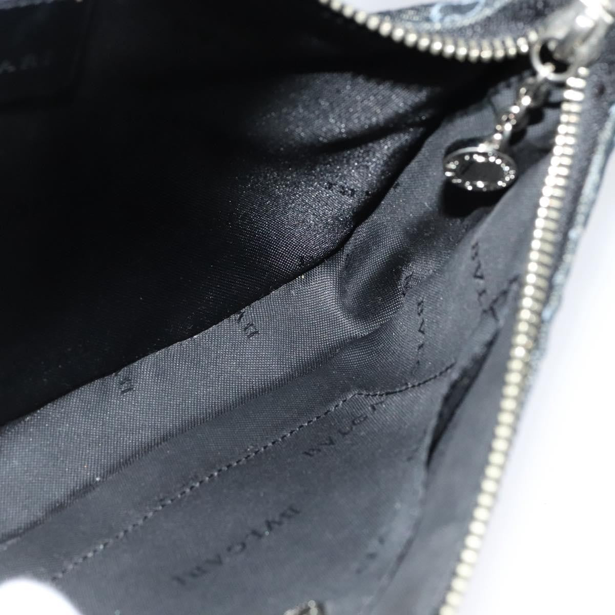 Bvlgari Logomania Canvas Black Canvas Shoulder Bag Bag (Pre-Owned)