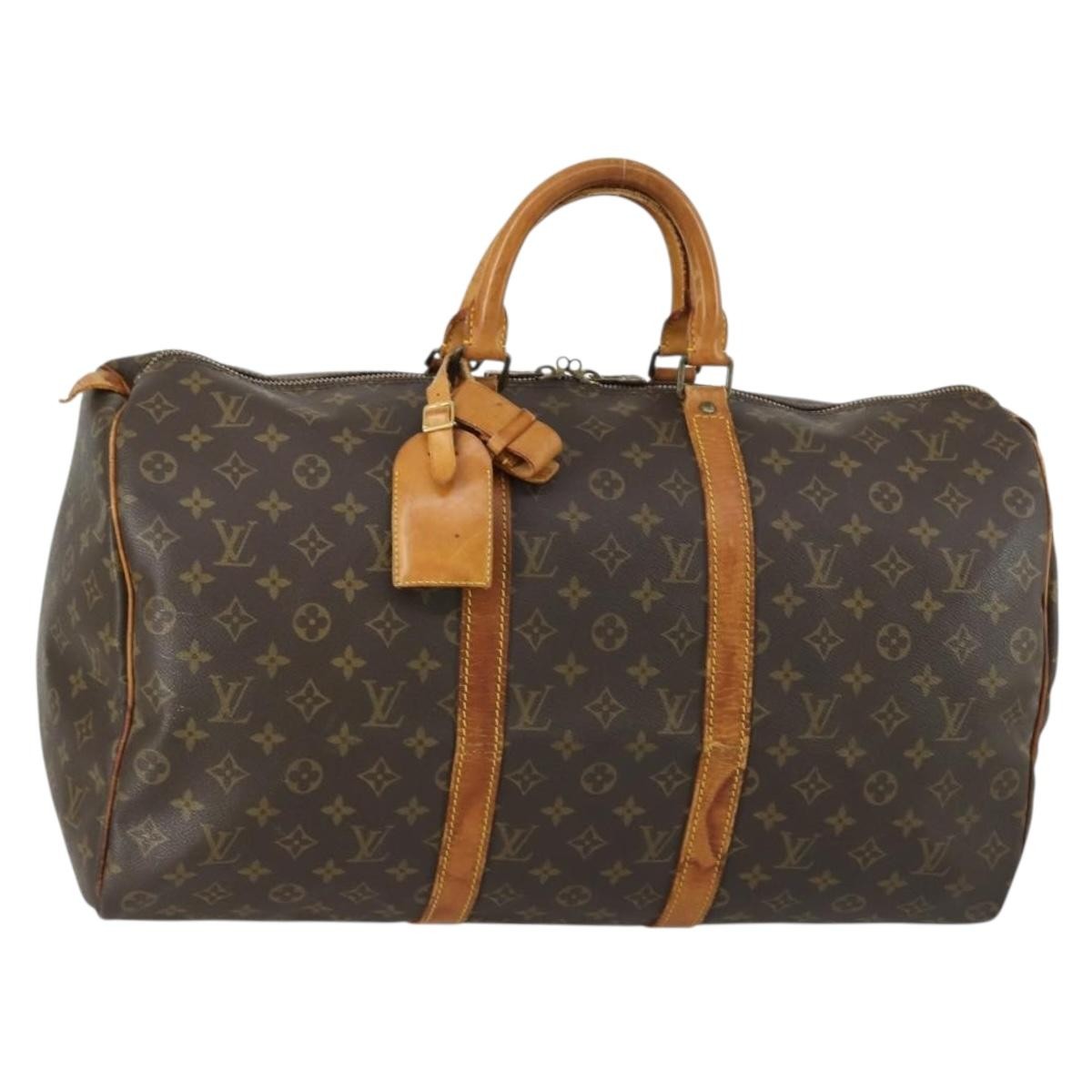 Louis Vuitton Keepall Monogram Canvas Brown Canvas Travel Bag Bag (Pre-Owned)
