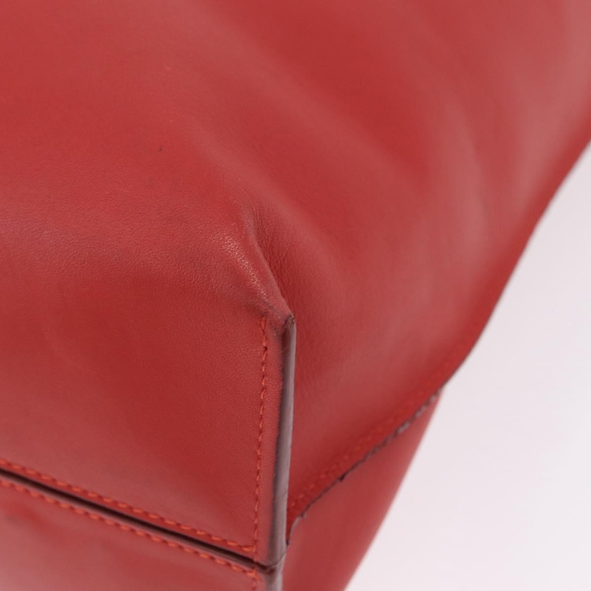Loewe Tote Leather Red Leather Tote Bag Bag (Pre-Owned)