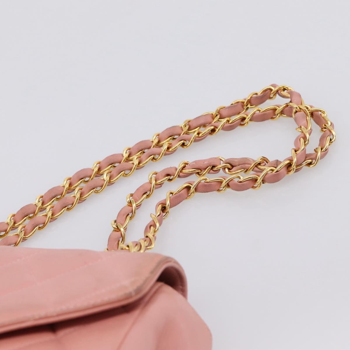 Chanel Vintage Envelope Flap Matelassé Lambskin Pink Leather Shoulder Bag Bag (Pre-Owned)