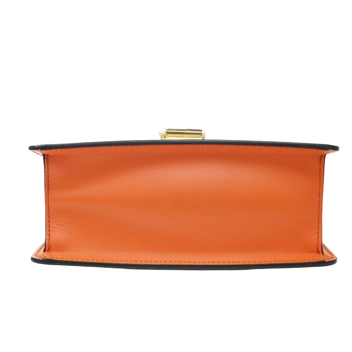 Gucci Sylvie Leather Orange Leather Handbag (Pre-Owned)