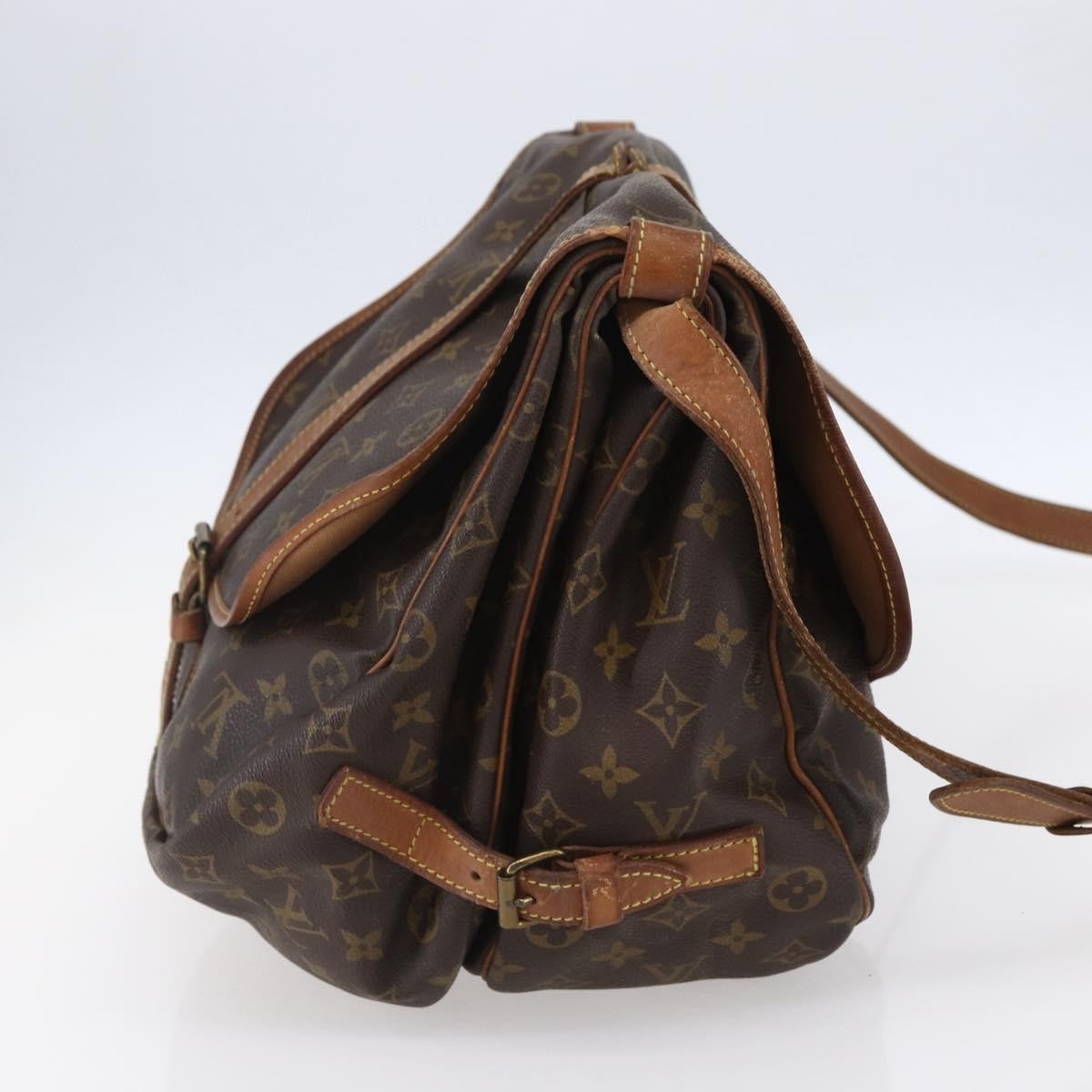 Louis Vuitton Saumur Monogram Canvas Brown Canvas Shoulder Bag Bag (Pre-Owned)