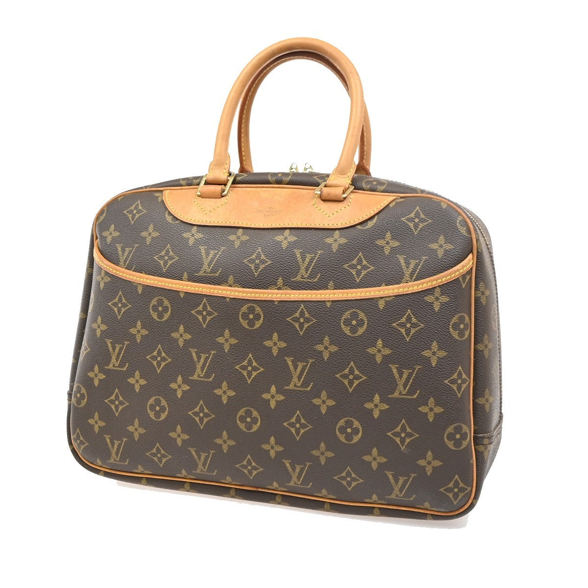 Louis Vuitton Deauville Monogram Brown Canvas Handbag (Pre-Owned)