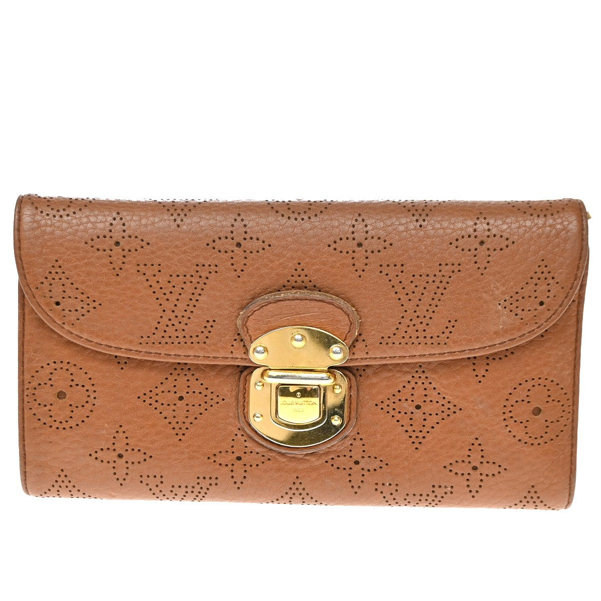 Louis Vuitton Amelia Mahina Leather Brown Leather Wallets Accessory (Pre-Owned)