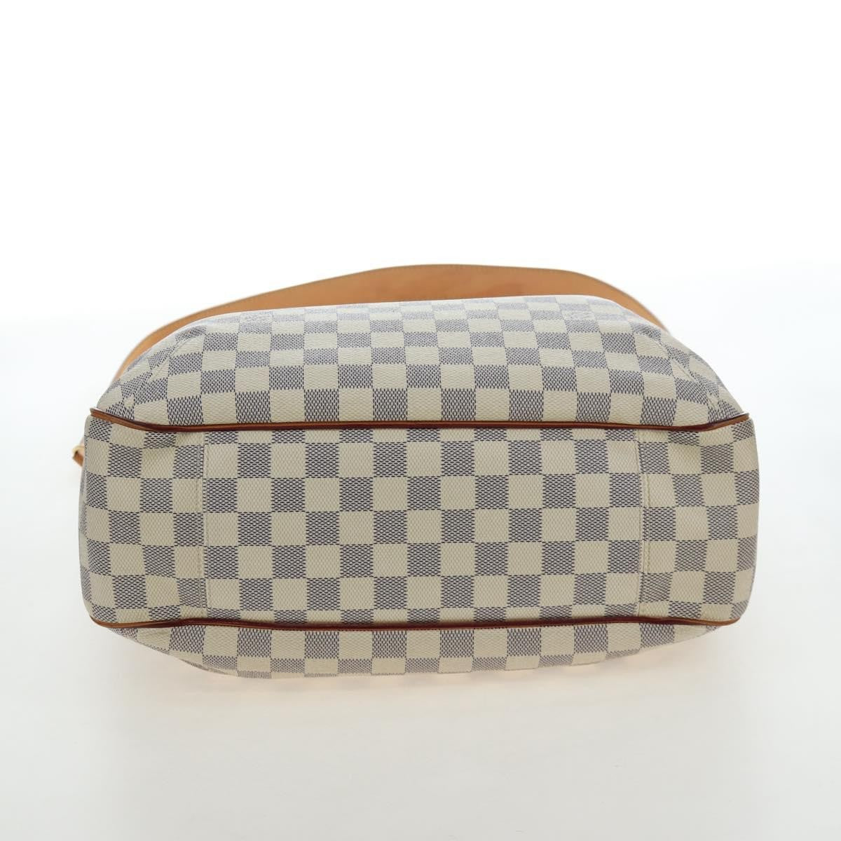 Louis Vuitton Soffi Damier Ebene White Canvas Handbag (Pre-Owned)