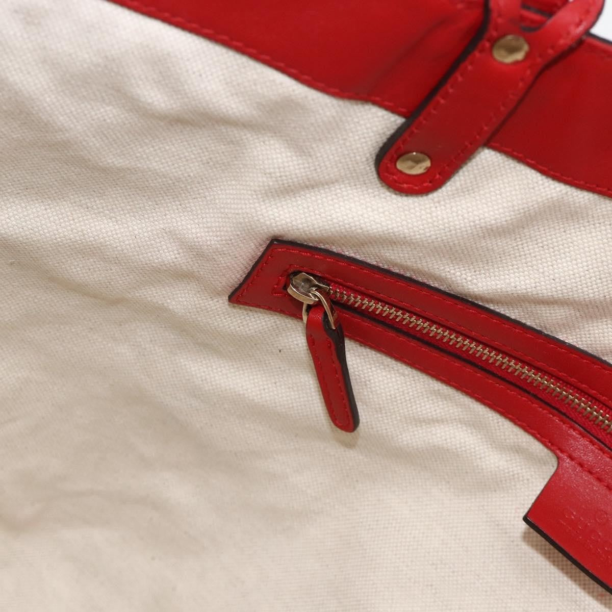 Gucci Craft Tote Diamante Leather Red Pvc Tote Bag Bag (Pre-Owned)