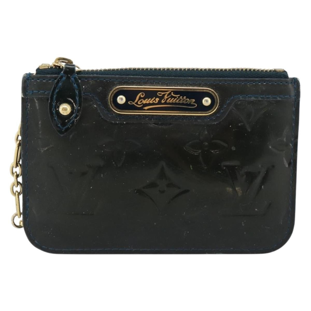 Louis Vuitton Pochette Clés Nm Monogram Vernis Patent Leather Blue Patent_Leather Wallets Accessory (Pre-Owned)
