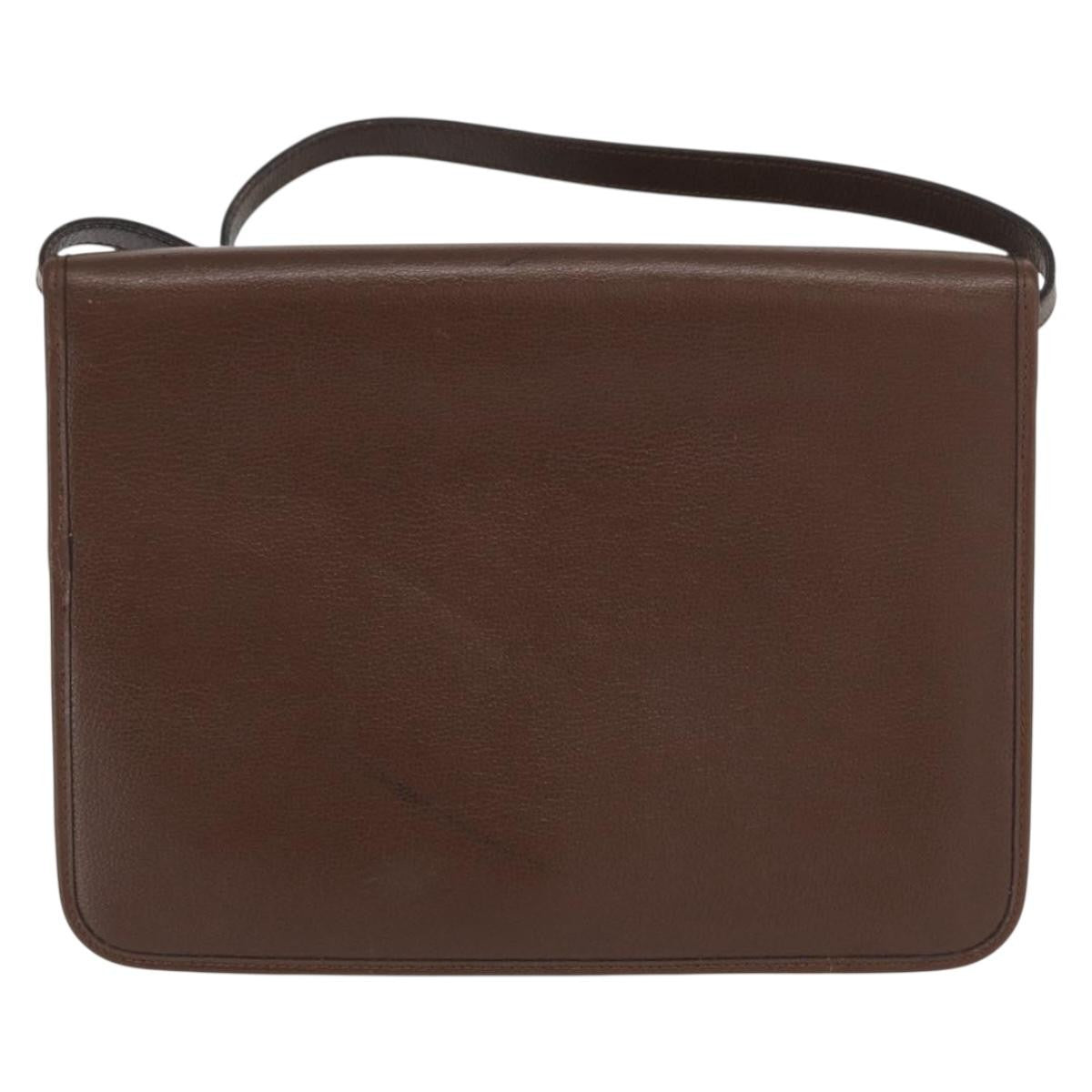 Christian Dior Vintage Leather Brown Leather Shoulder Bag Bag (Pre-Owned)