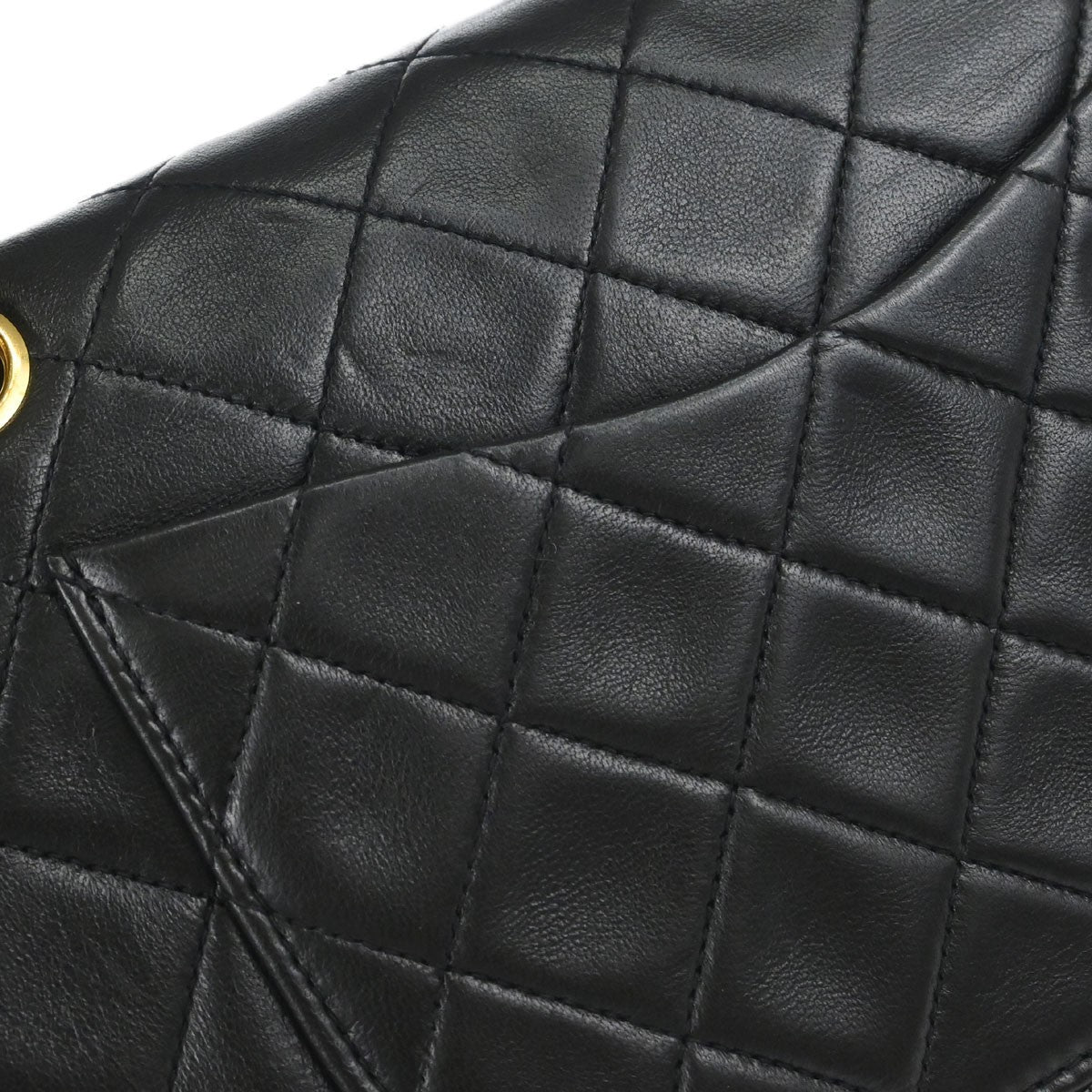 Chanel Timeless Lambskin Black Leather Handbag (Pre-Owned)