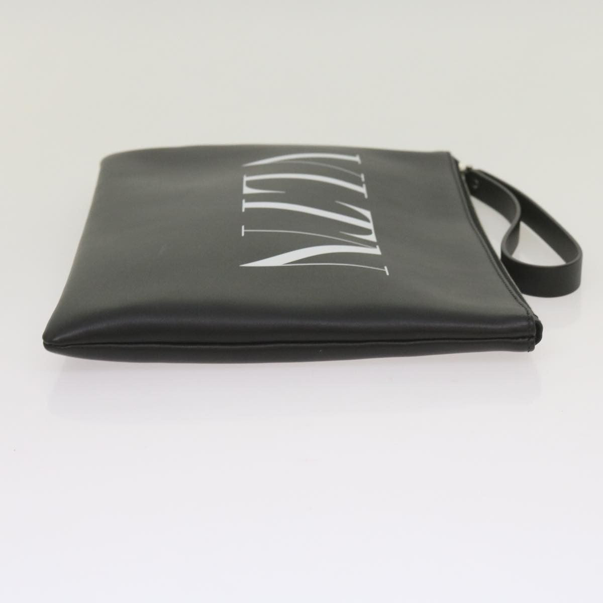 Valentino Garavani Vltn Wristlet Clutch Printed Leather Black Leather Clutche & Pouche Bag (Pre-Owned)