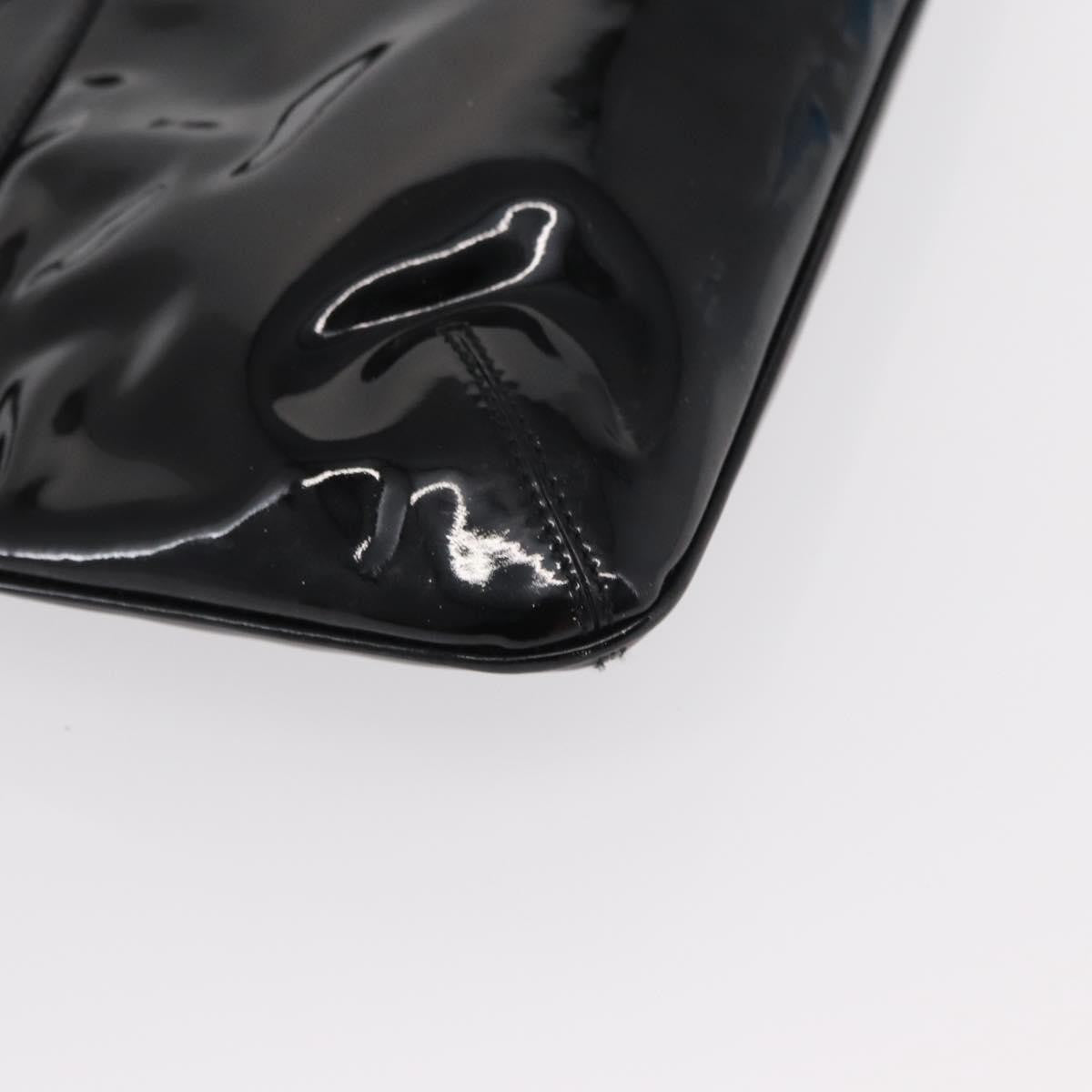 Salvatore Ferragamo Gancini Patent Leather Black Patent_Leather Shoulder Bag Bag (Pre-Owned)