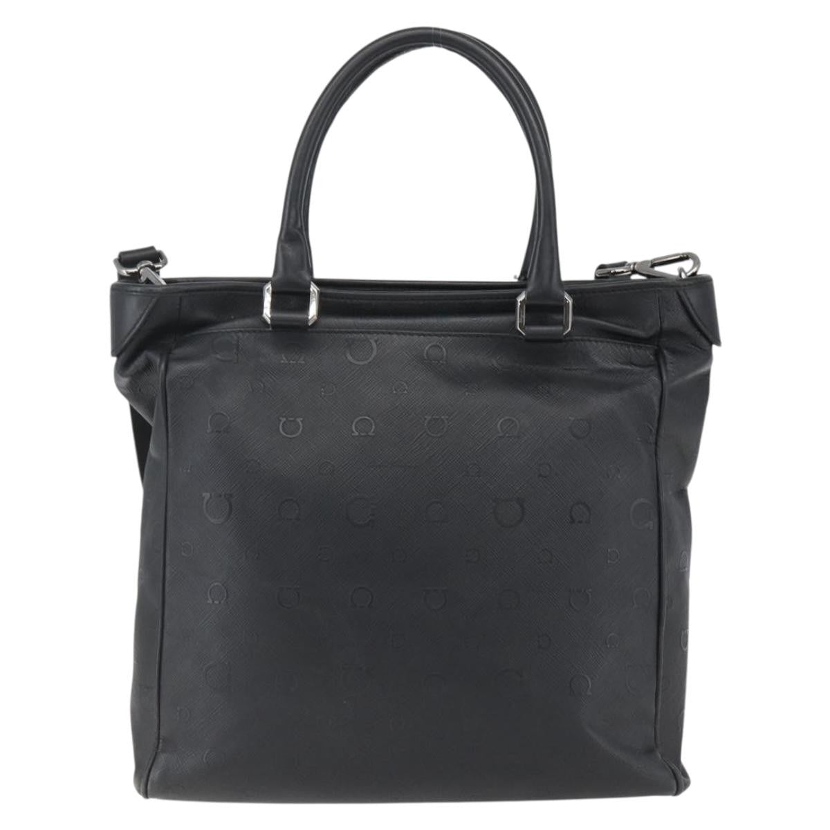 Salvatore Ferragamo Vintage Leather Black Leather Tote Bag Bag (Pre-Owned)