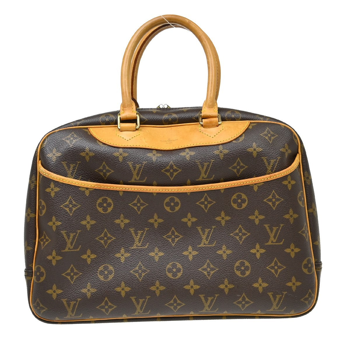 Louis Vuitton Deauville Monogram Brown Canvas Handbag (Pre-Owned)