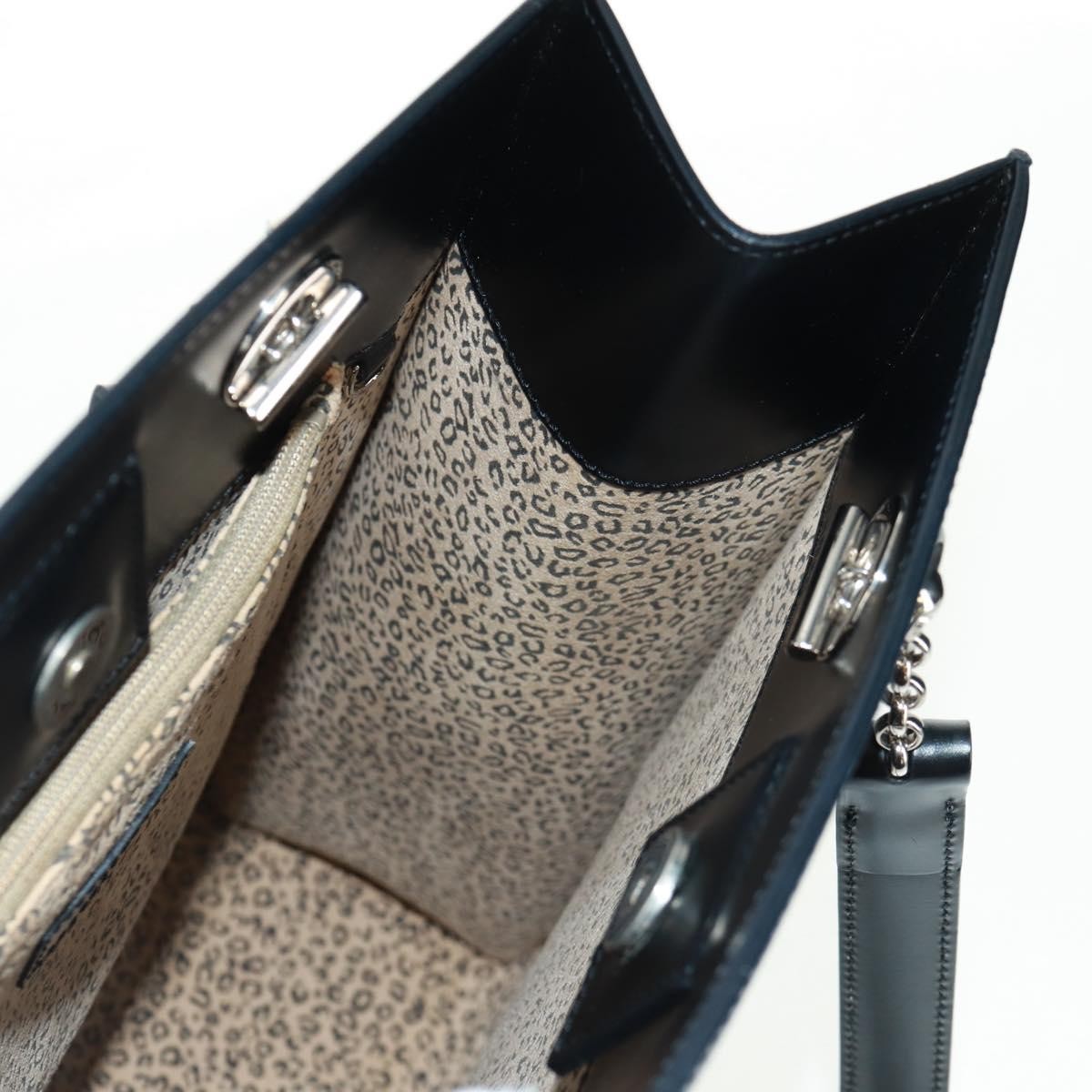 Cartier Panthère Leather Black Leather Handbag (Pre-Owned)
