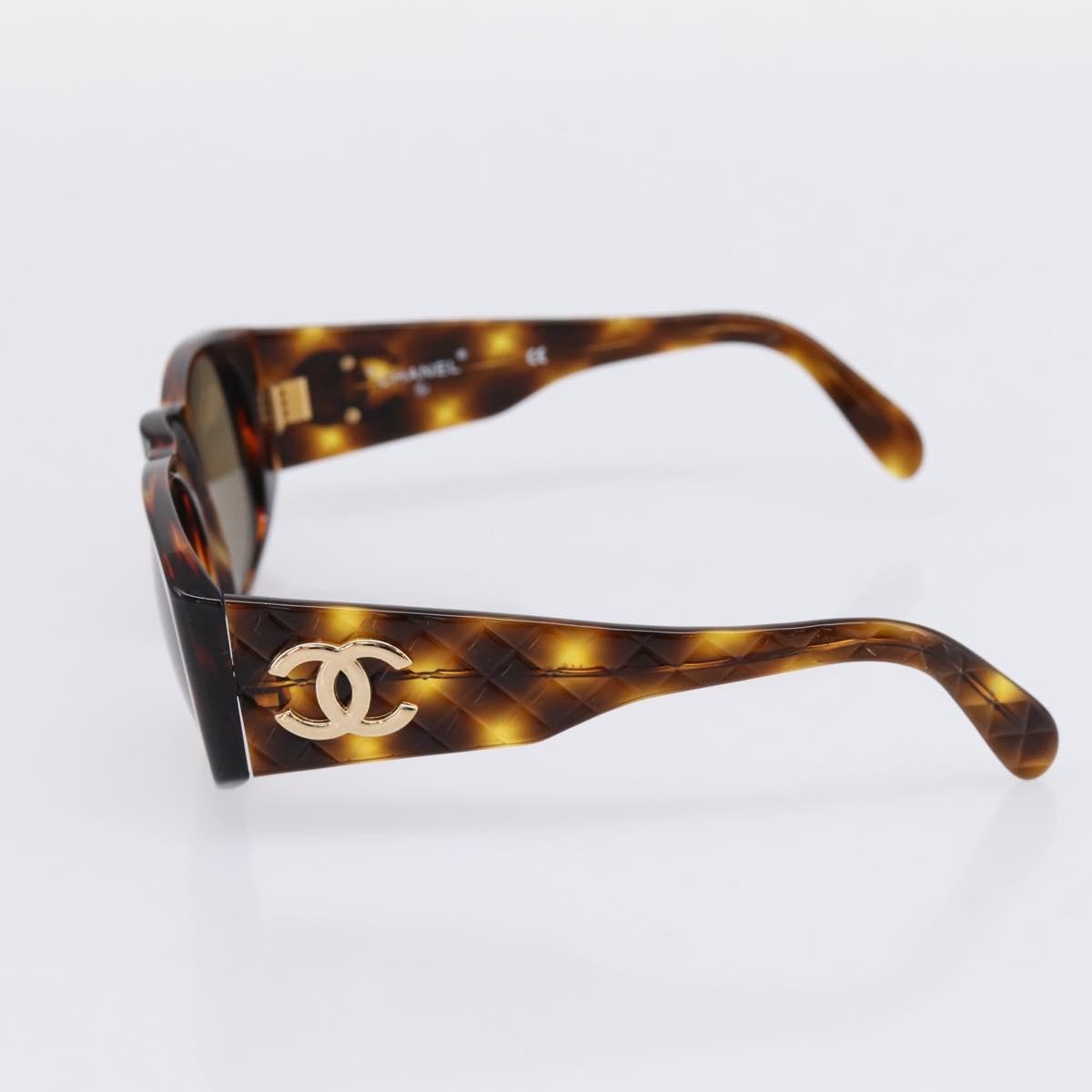 Chanel Logo Cc Plastic Brown Plastic Sunglasse Accessory (Pre-Owned)