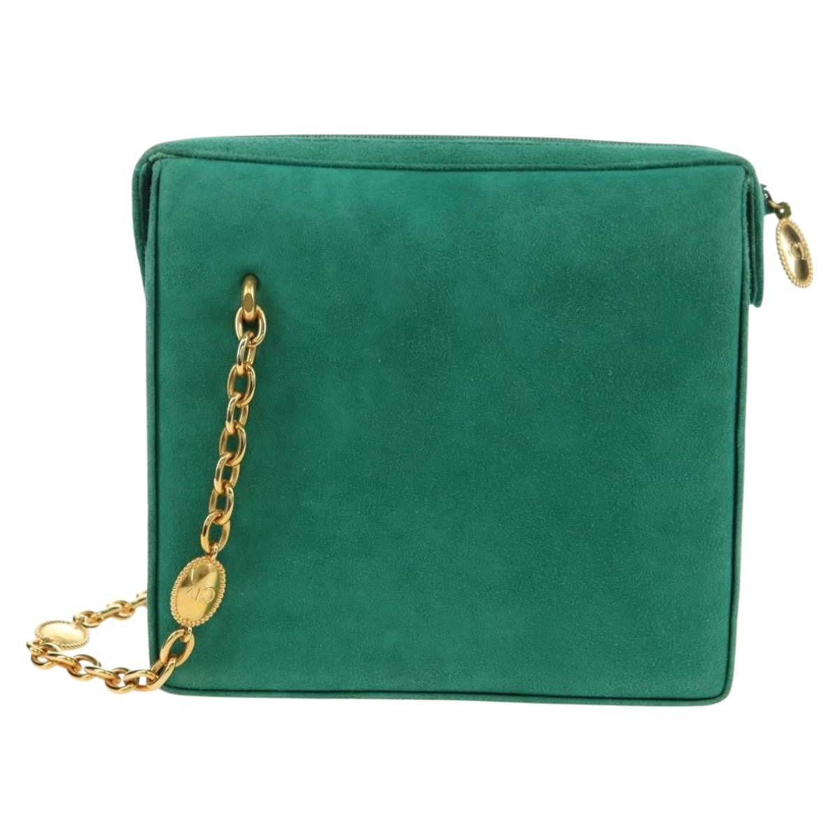 Christian Dior Shoulder Suede Green Suede Shoulder Bag Bag (Pre-Owned)
