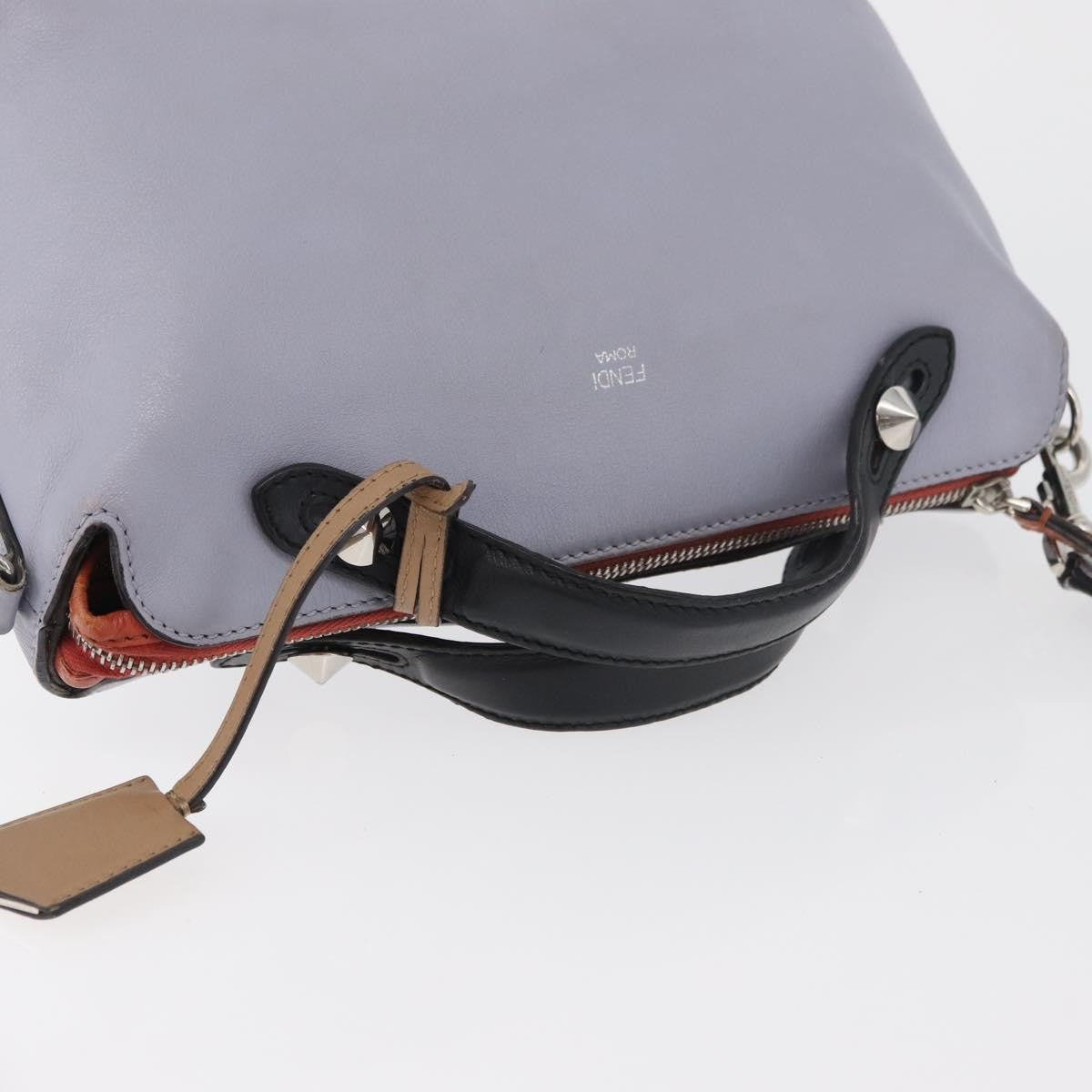 Fendi By The Way Satchel Leather Purple Leather Handbag (Pre-Owned)