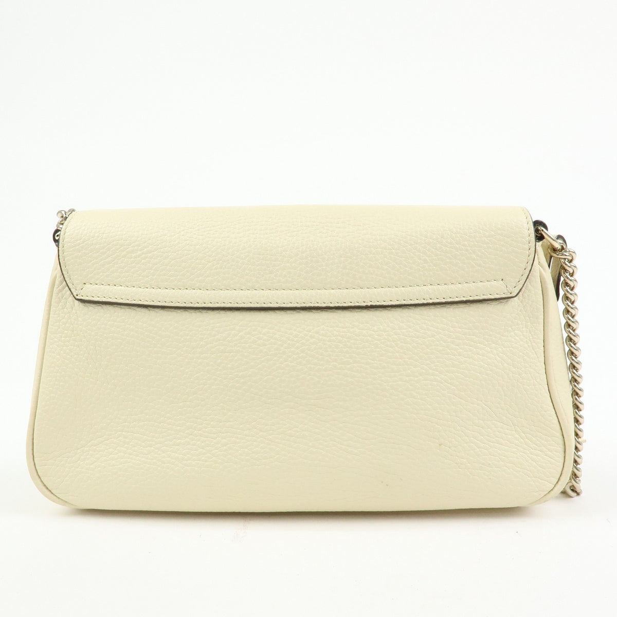 Gucci Soho Chain Leather White Leather Crossbody Bag Bag (Pre-Owned)