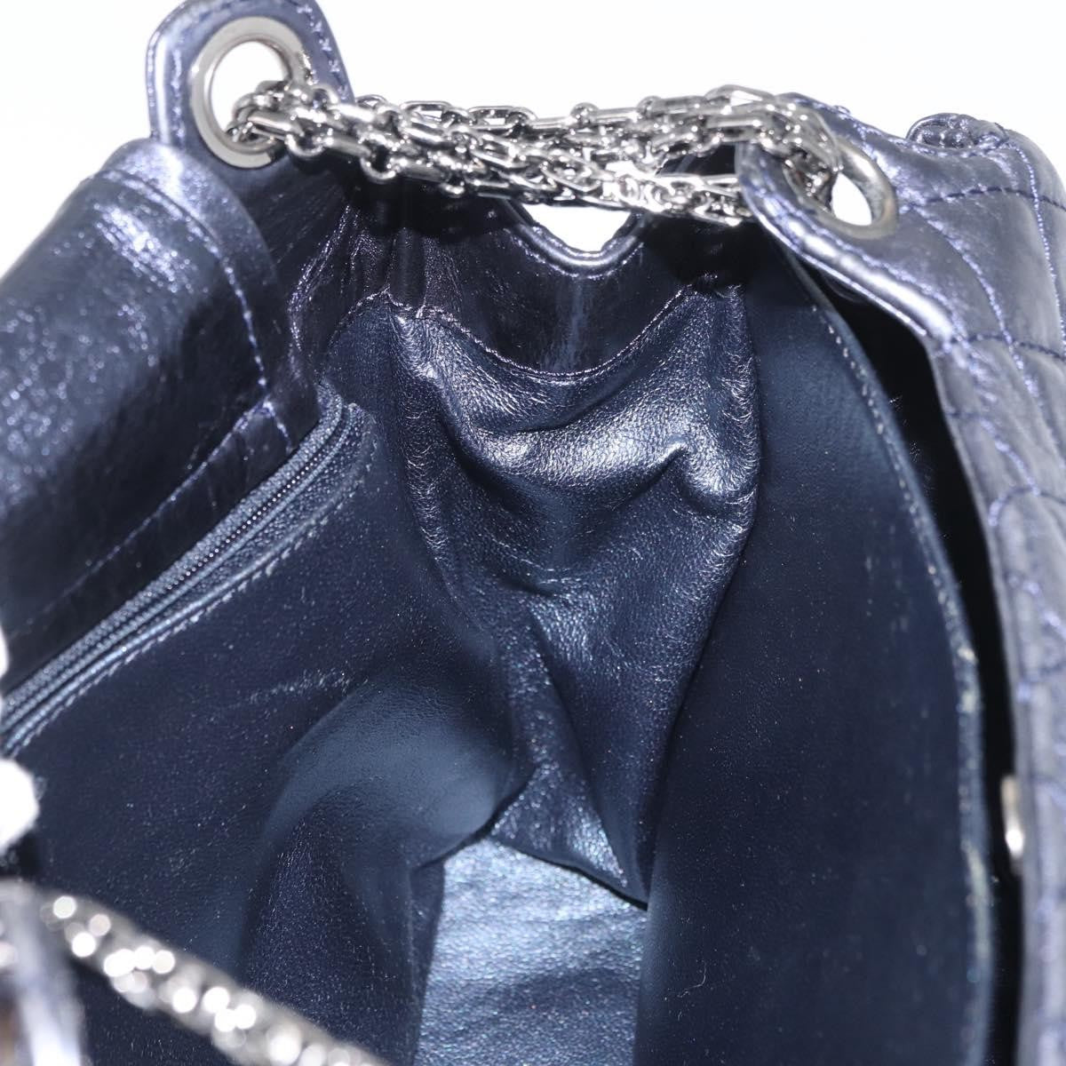 Chanel Accordion Reissue Flap Quilted Calfskin Blue Leather Shoulder Bag Bag (Pre-Owned)