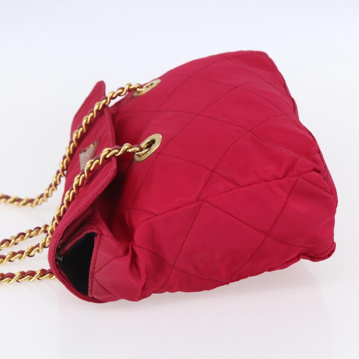 Prada Re-Edition 1995 Chain Tote Quilted Re-Nylon Pink Nylon Shoulder Bag Bag (Pre-Owned)