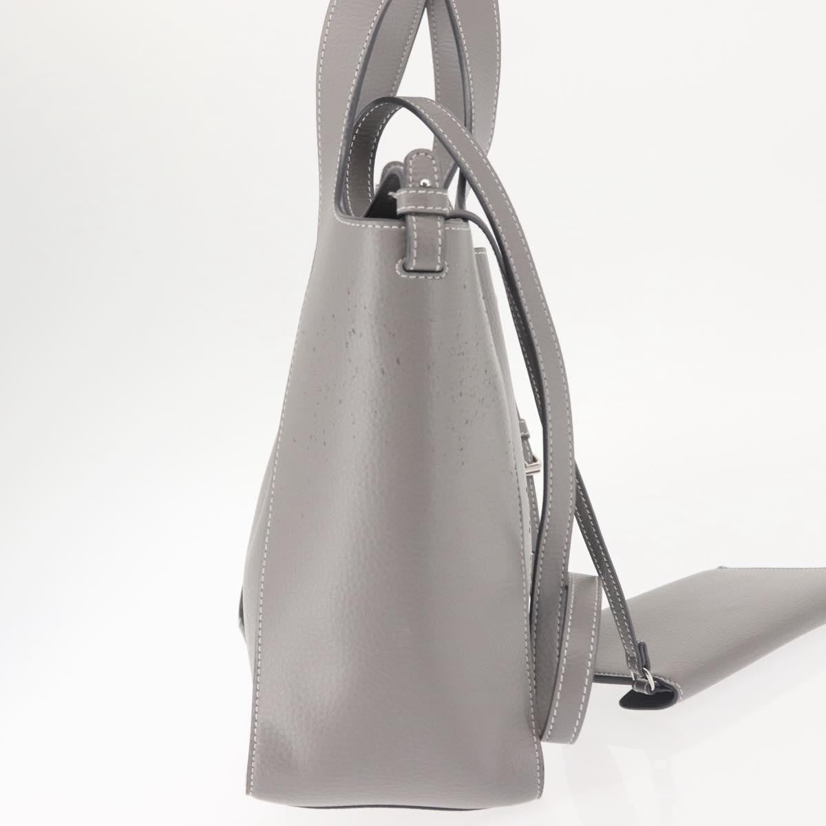 Stella Mccartney Alter Tote Leather Gray Leather Tote Bag Bag (Pre-Owned)