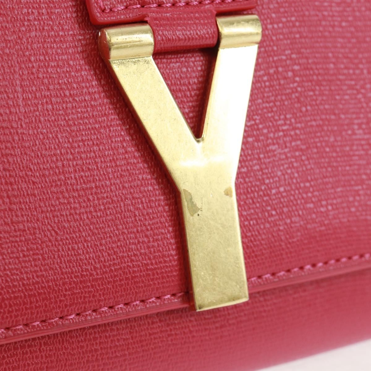 Saint Laurent Chyc Clutch Leather Pink Leather Clutche & Pouche Bag (Pre-Owned)