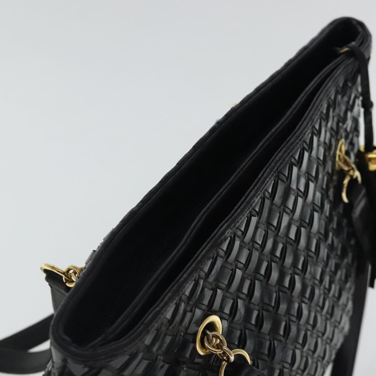 Bally Vintage Patent Leather Black Patent_Leather Crossbody Bag Bag (Pre-Owned)